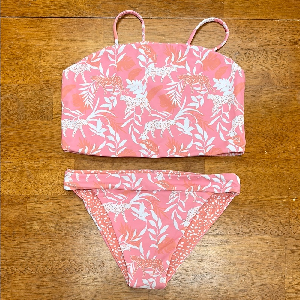 Feather 4 Arrow Girl Size 14 Double Lined Reversible Bikini Swimsuit NWOT